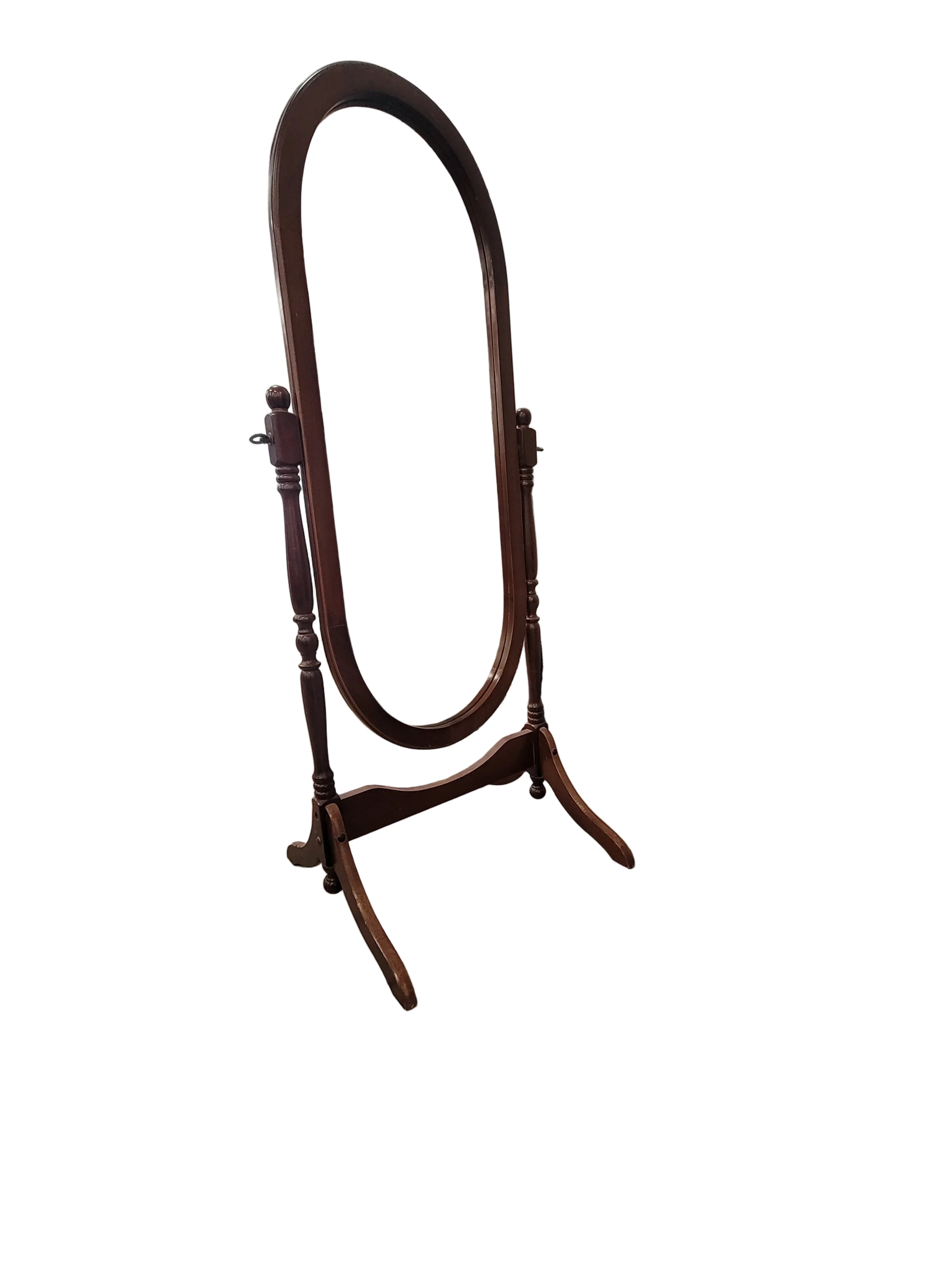 Standing Mirror With Mahogany Wood Frame - Image 4