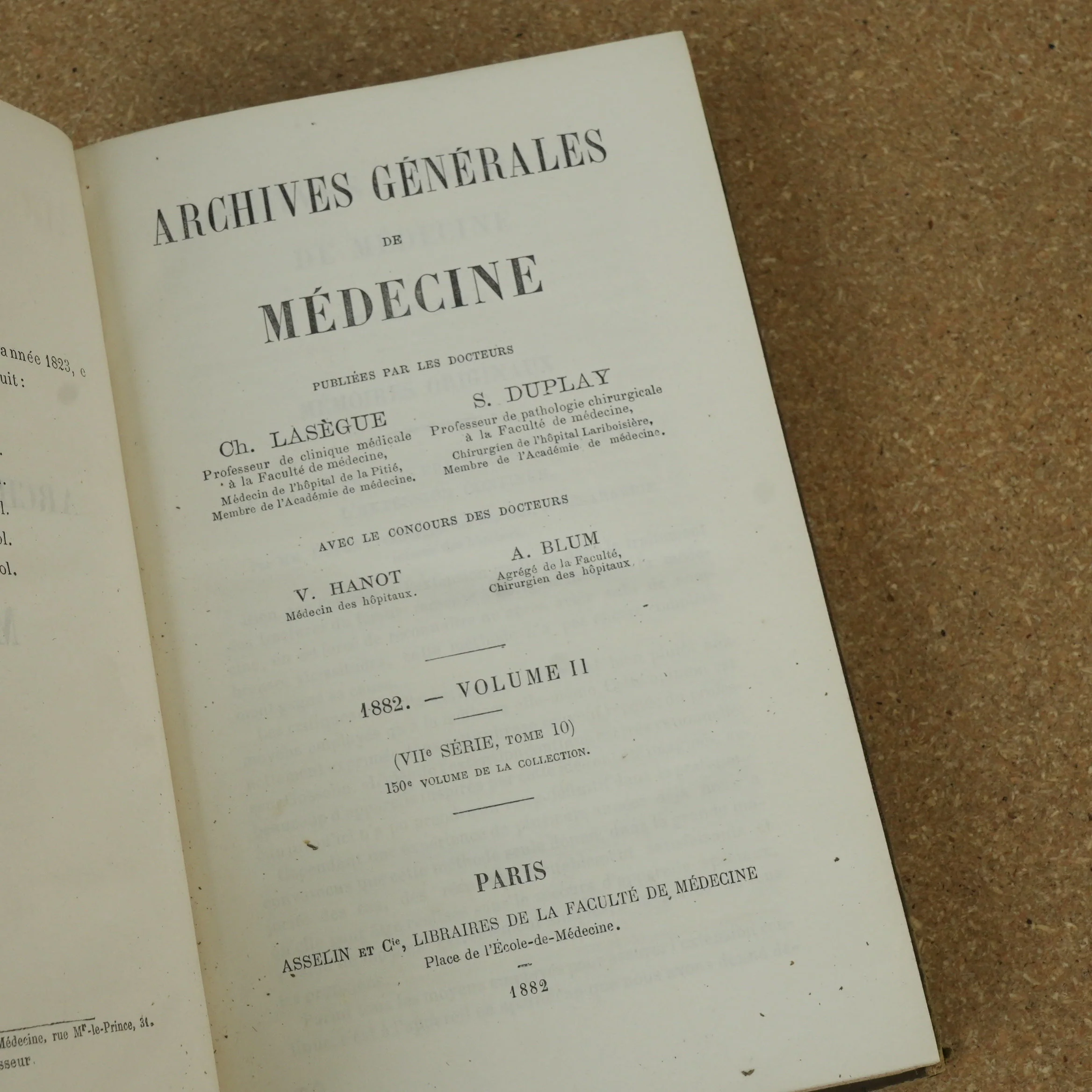 The Archives Générales de Médecine Serie 7 Vol 10 by Simon Duplay 1882 - Image 3
