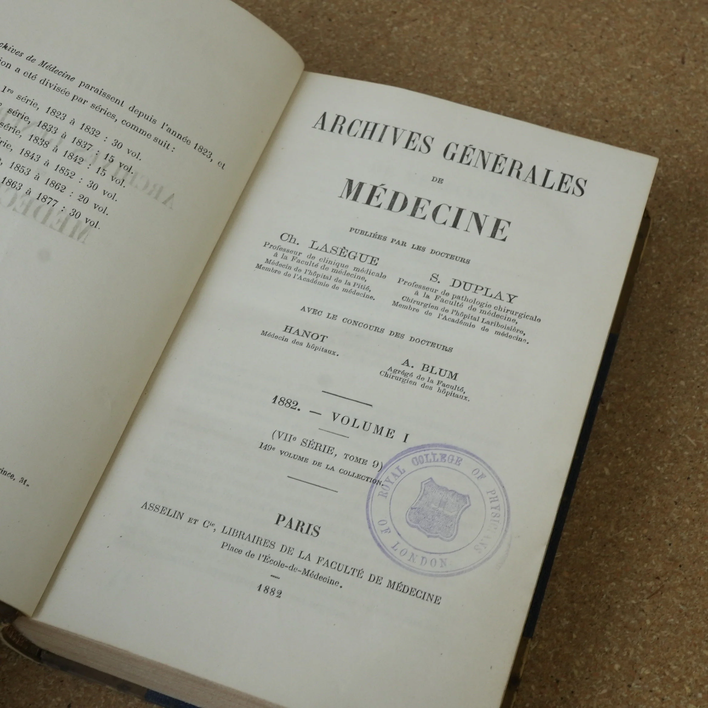 The Archives Générales de Médecine Serie 7 Vol 9 by Simon Duplay 1882 - Image 4