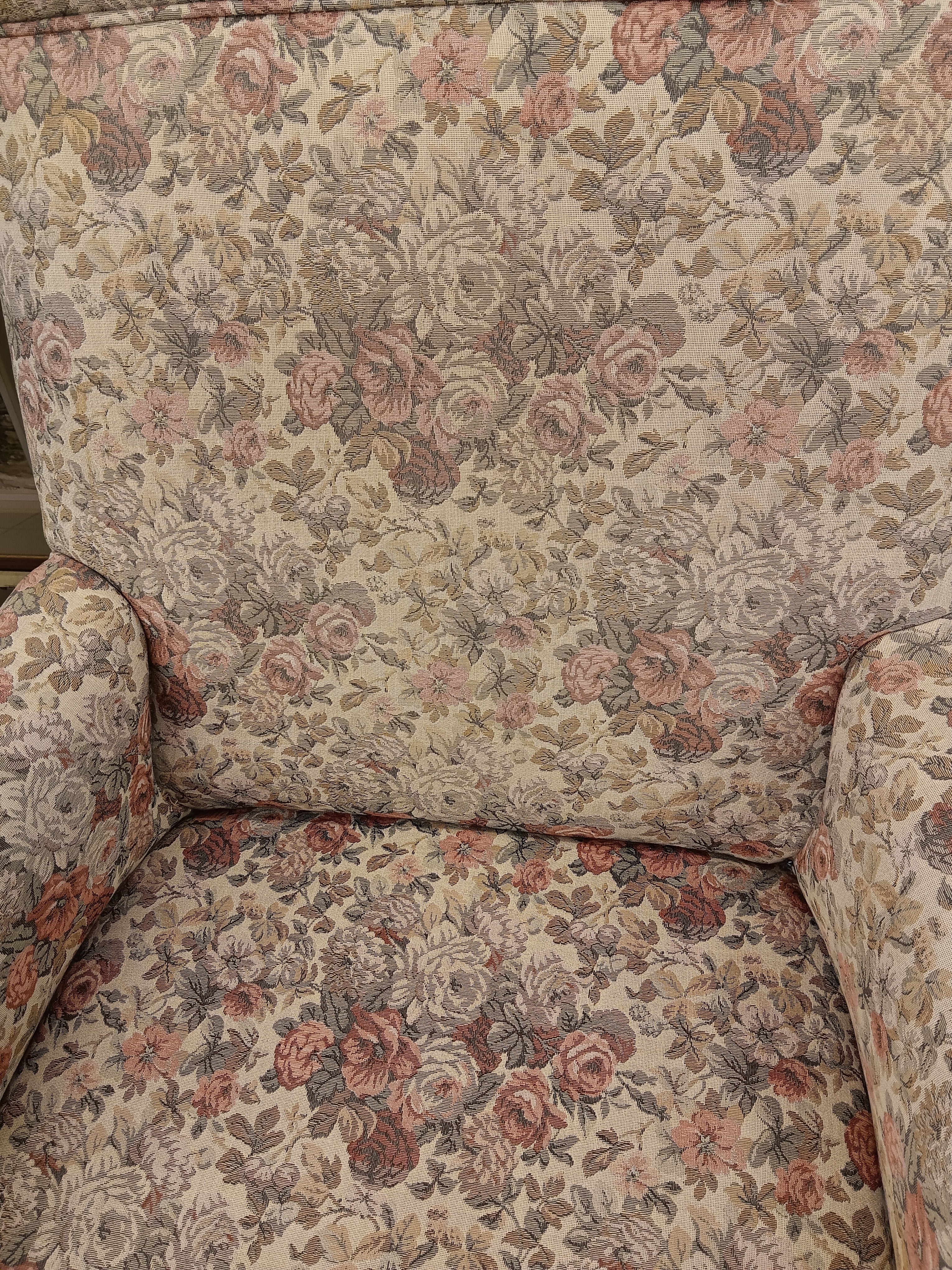 Victorian Meadow Wingback Chair and Ottoman - Image 2