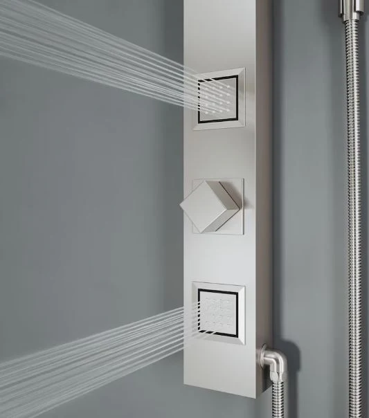 VIGO Orchid 2-Jet High Pressure Shower Panel System Stainless Steel - Image 4