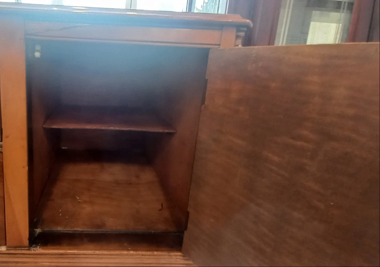 Vintage Honey Brown Sideboard W/Drawers - Image 4