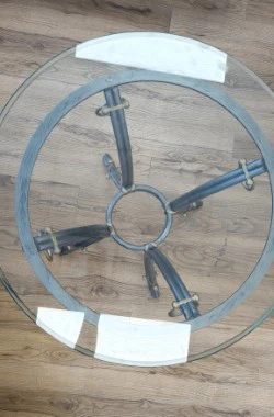 27" Round Glass Top accent Table - Image 2
