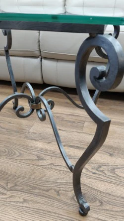 Vintage Square Glass Top Accent Table - Image 3