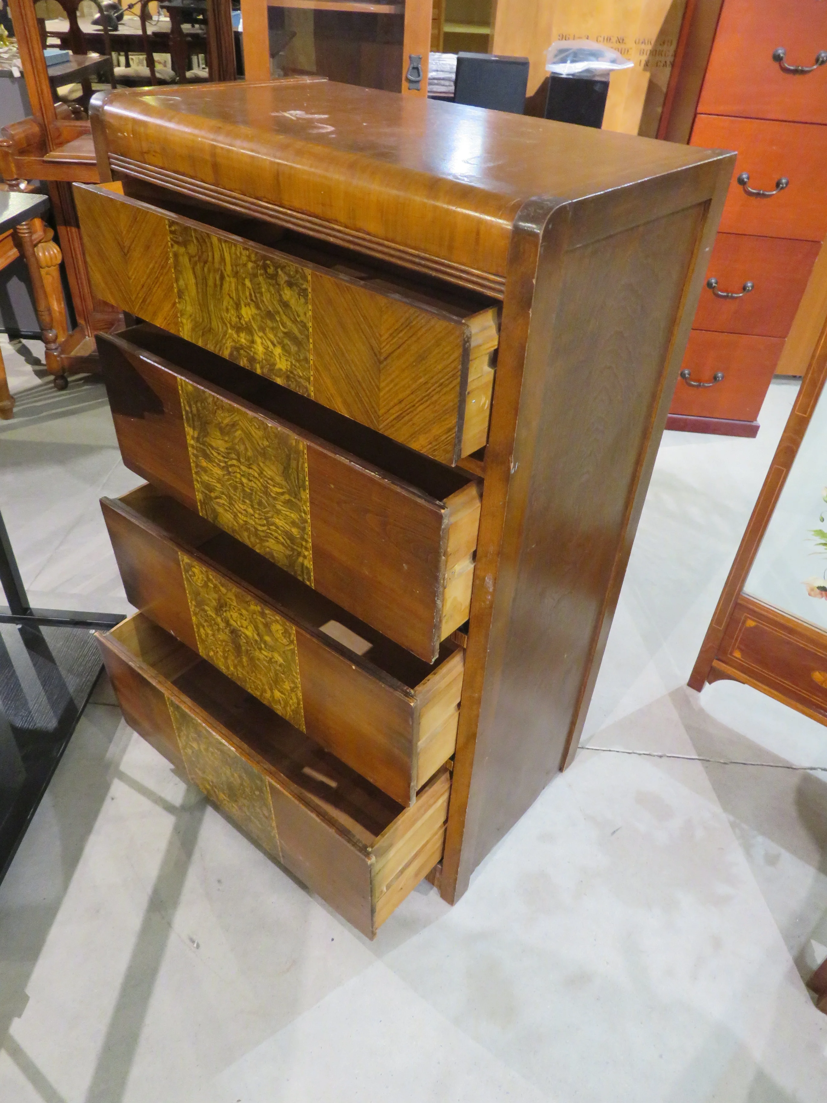 Vintage Waterfall Dresser - Image 3