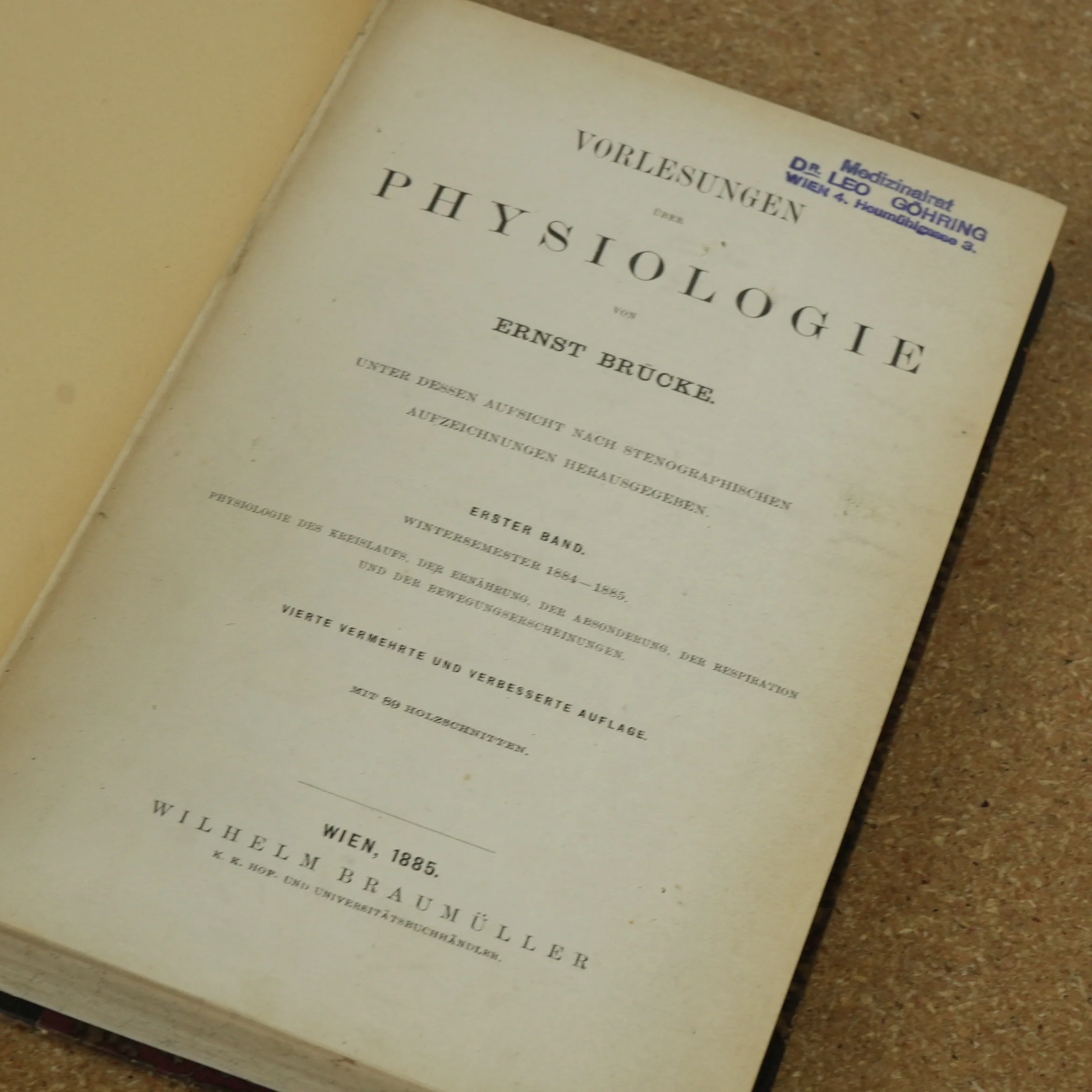 Vorlesungen über Physiologie Vol 1 by Ernst Wilhelm von Brücke 1885 - Image 7