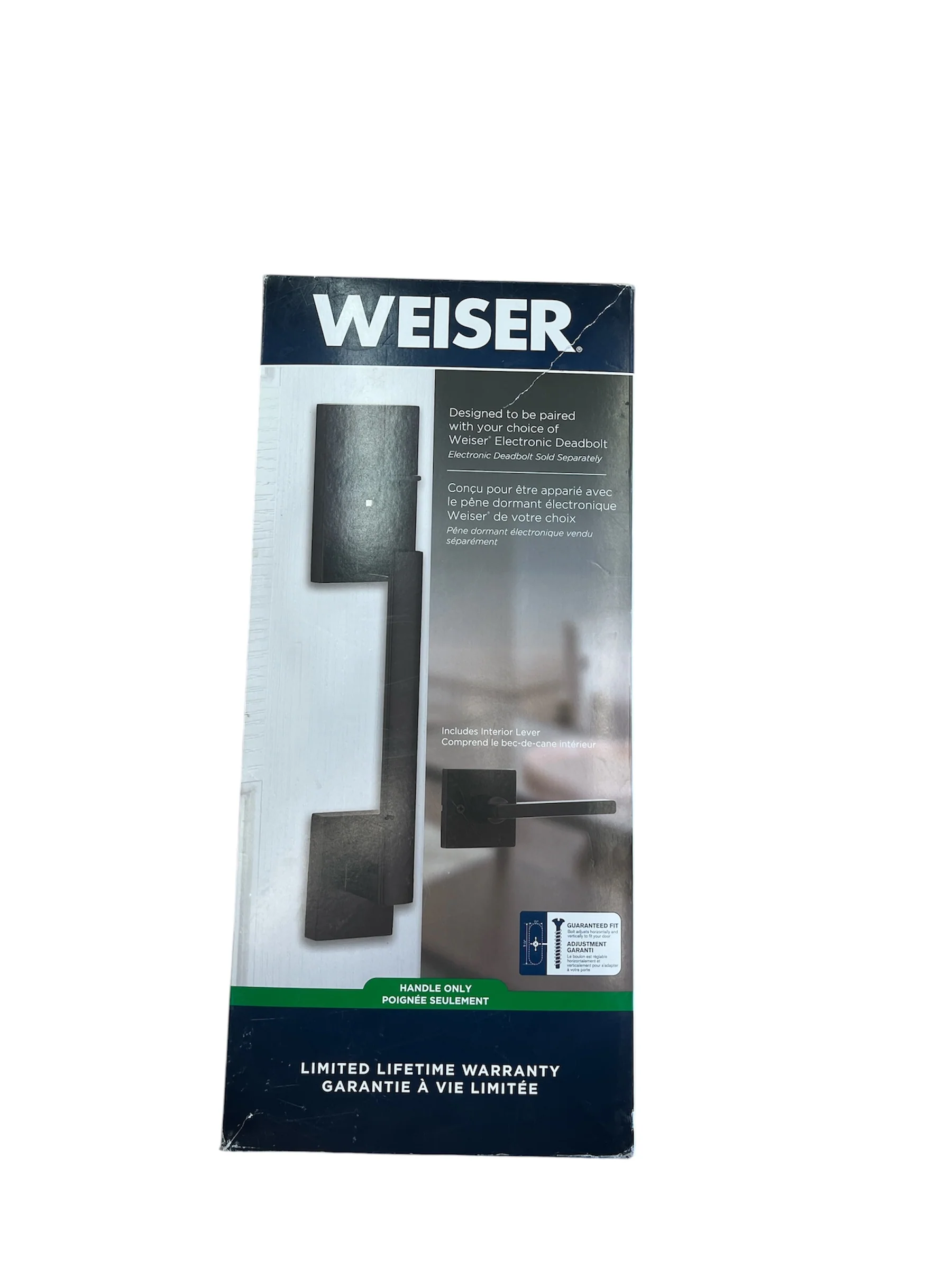 Weiser San Clemente x Halifax Matte Black Lower Half Entry Door Handle