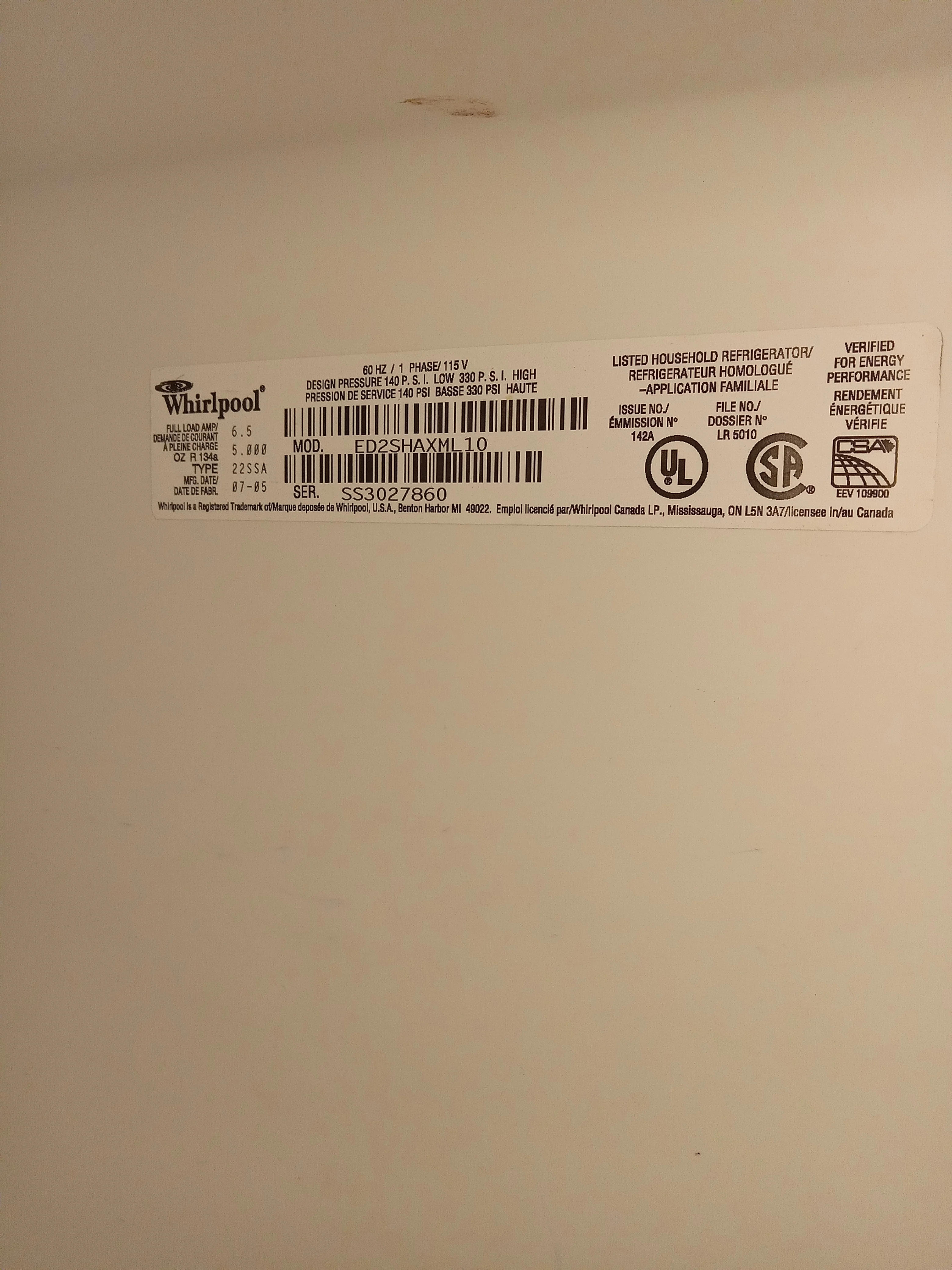 WHIRLPOOL Stainless Steel Side By Side Refrigerator - Image 8