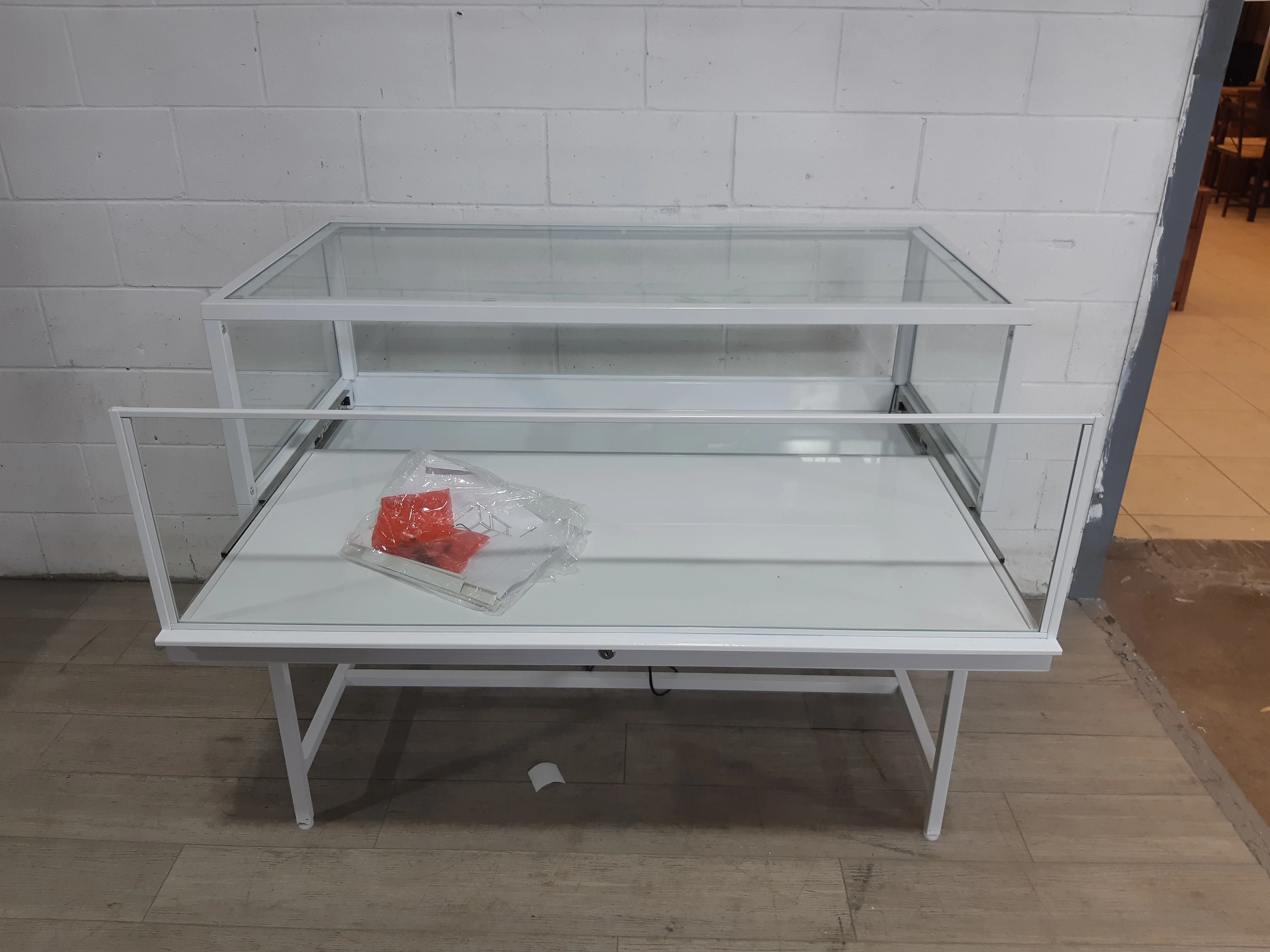 White Aluminium Display Cabinet - Image 2