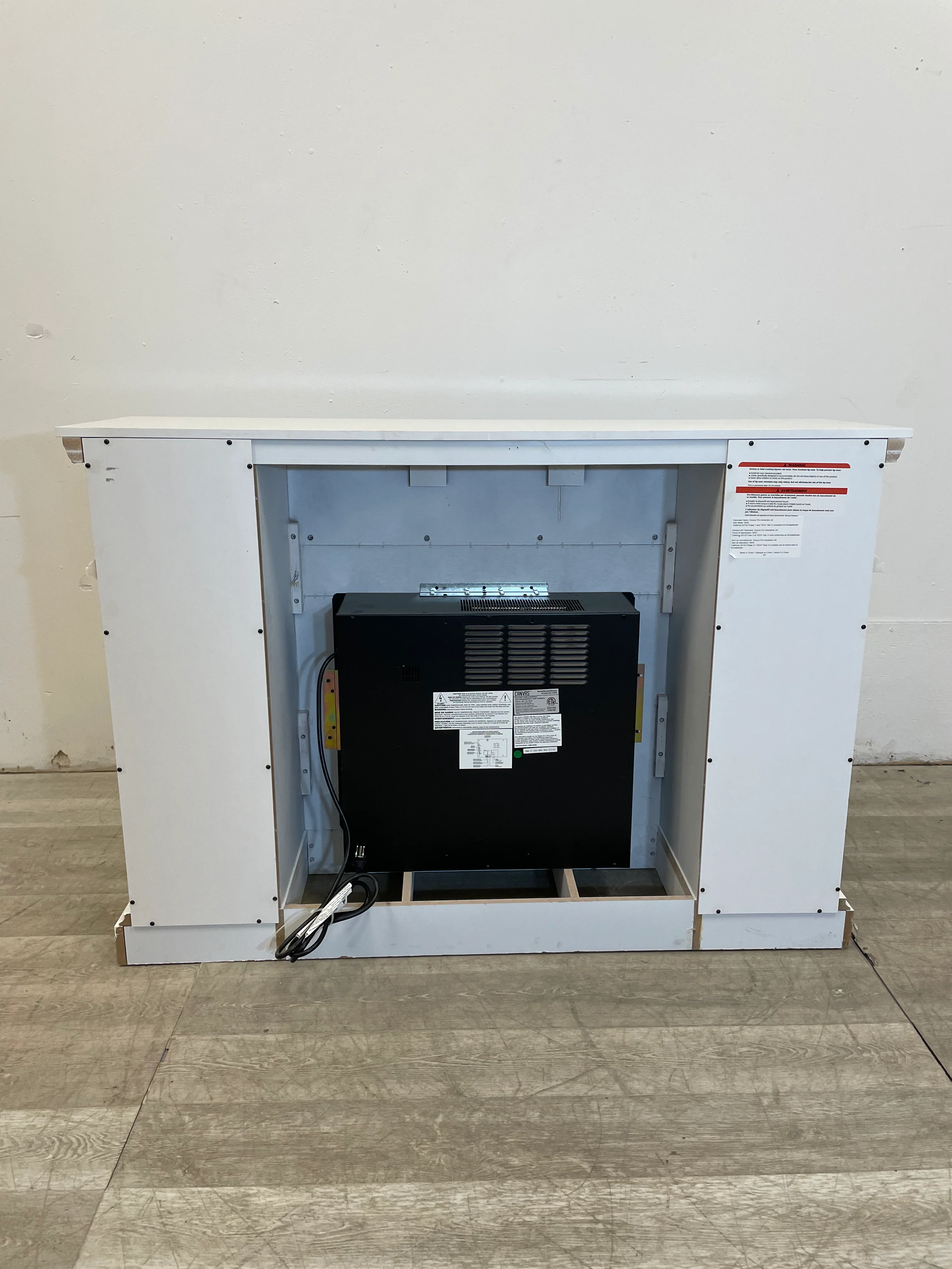 White Electric Fireplace With Mantel - Image 6
