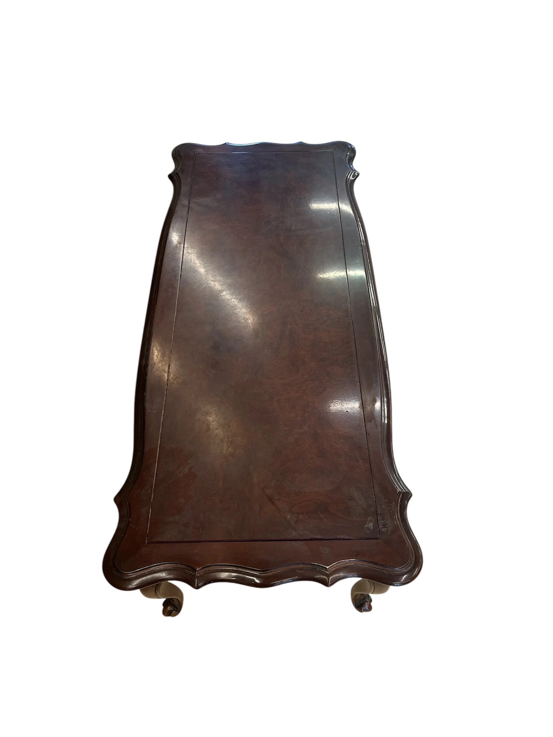 Wooden Coffee Table with Turned Legs - Image 4