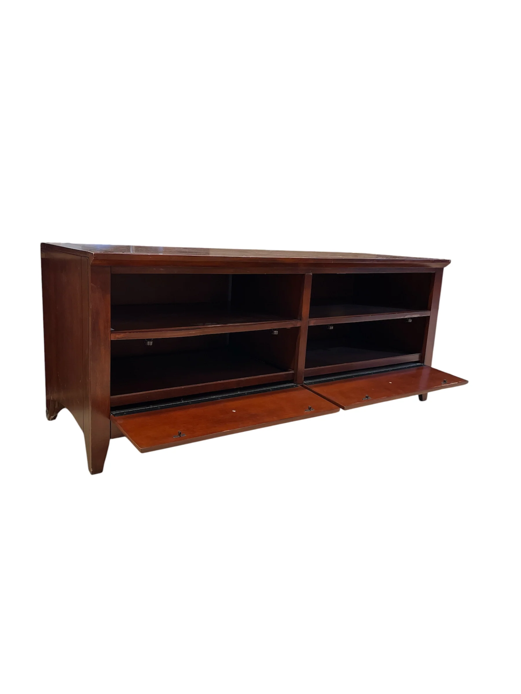 Wooden TV Stand with Pull Out Drawer Slides - Image 3
