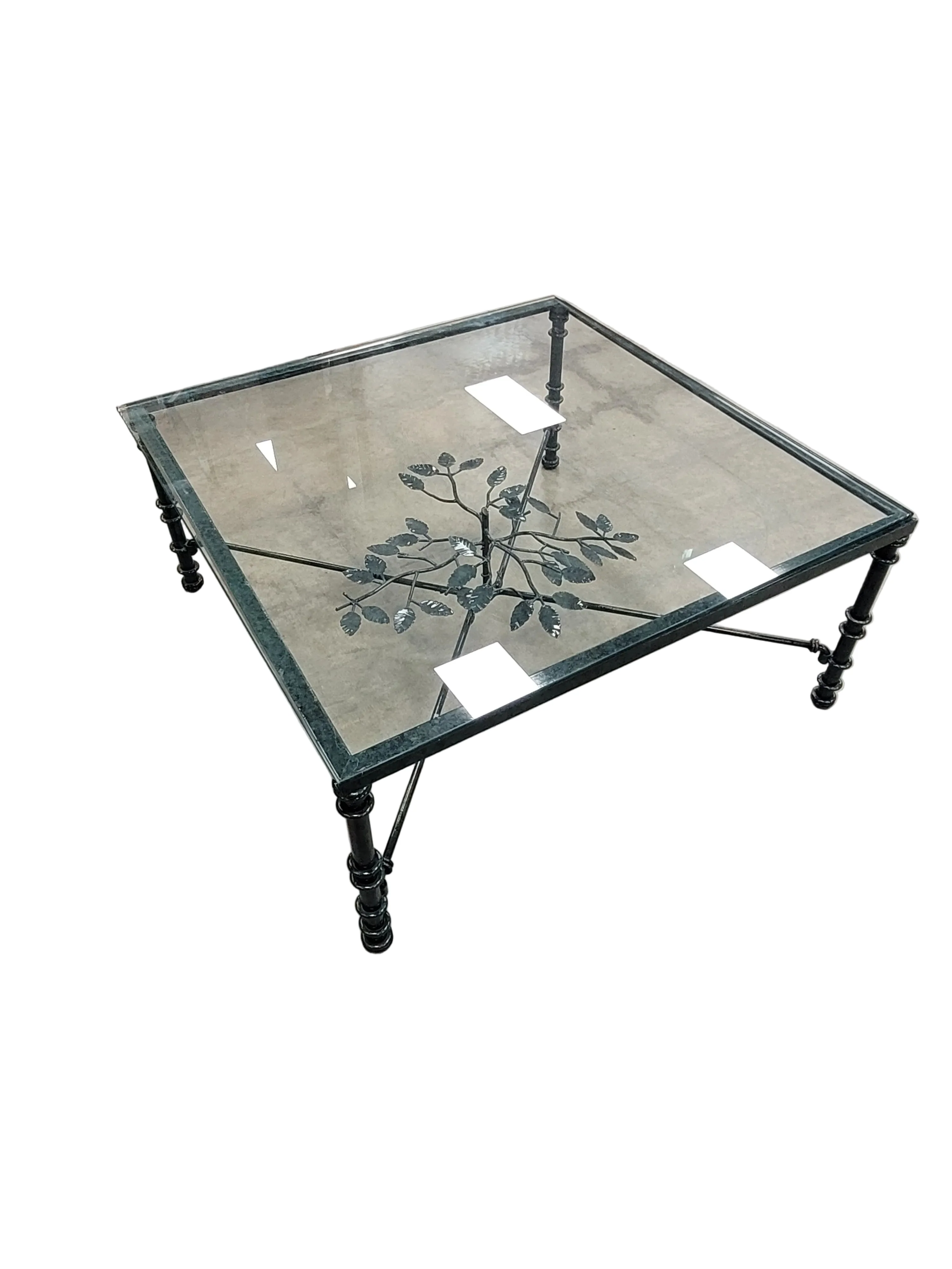 Wrought Iron And Glass Coffee Table