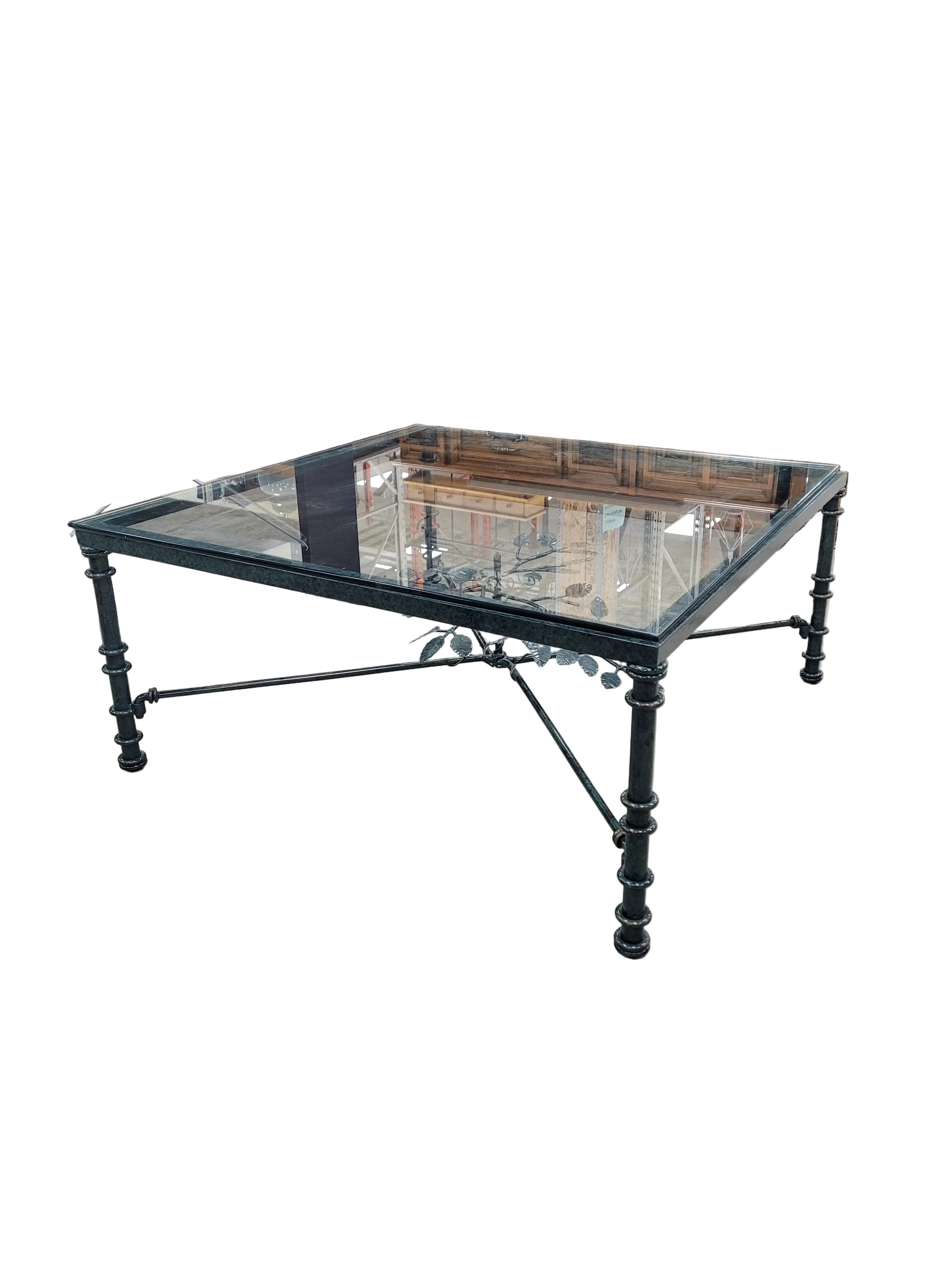 Wrought Iron And Glass Coffee Table - Image 2