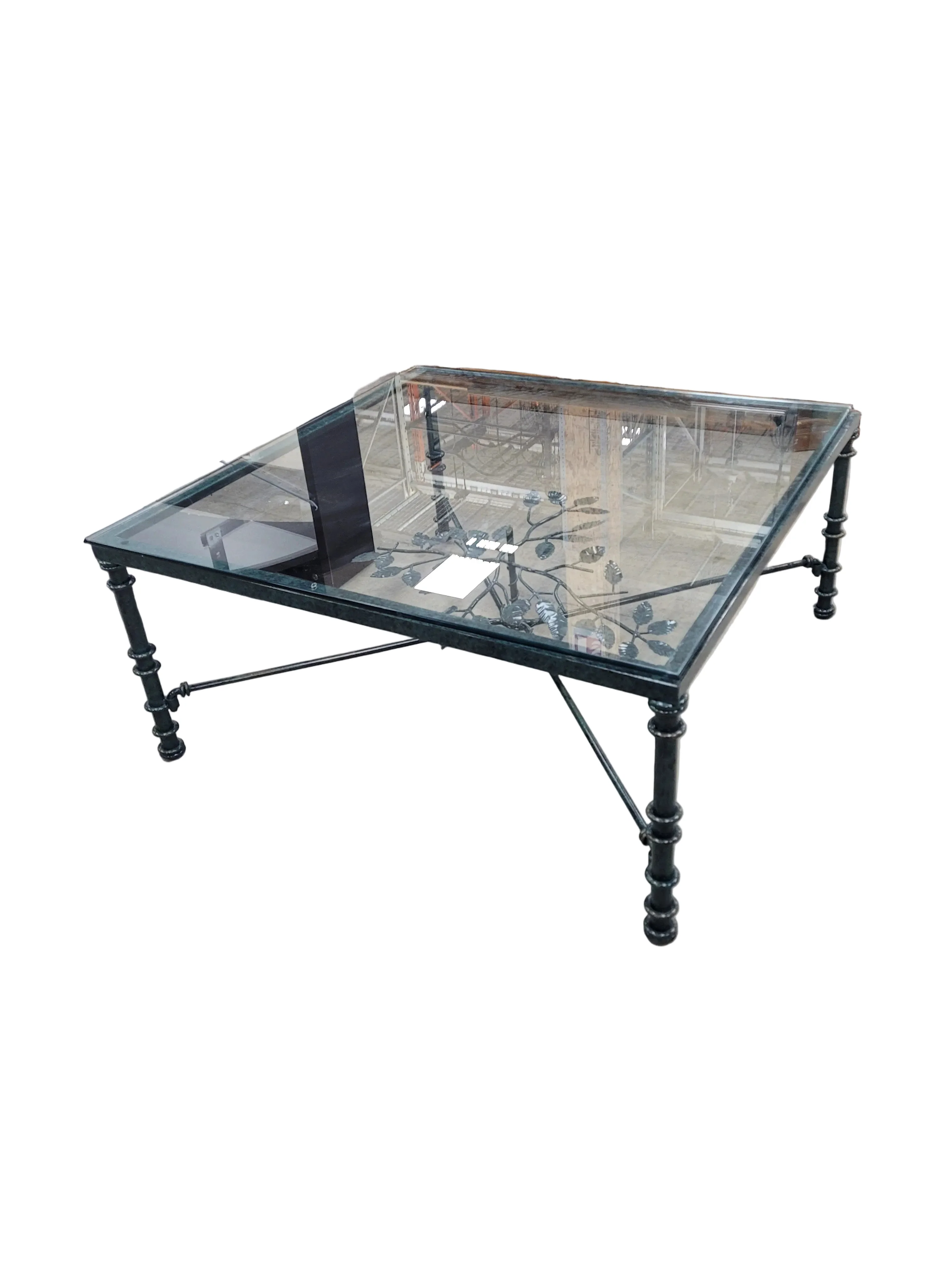 Wrought Iron And Glass Coffee Table - Image 3