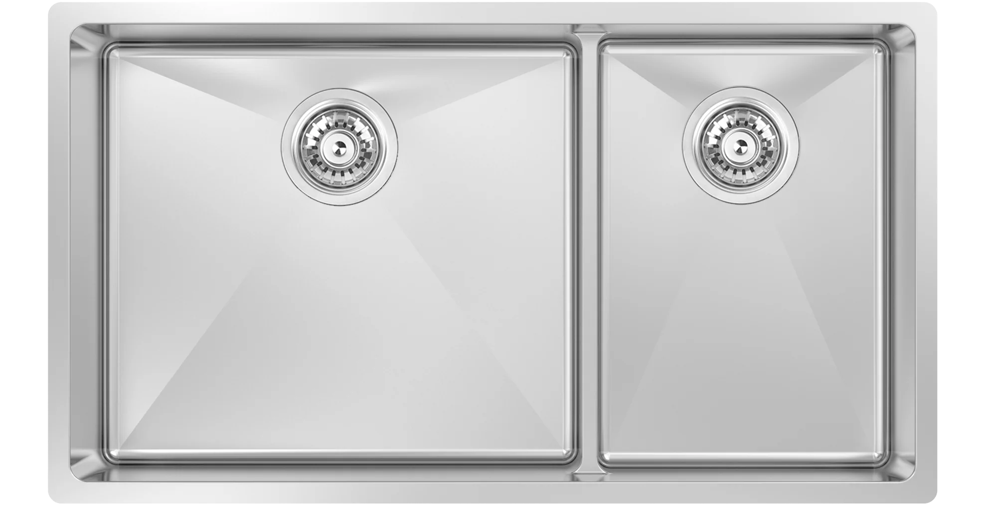 Zomodo Montego Low Divide 31 in. 60/40 Double Sink - MOC457DC (31 in. x 18 in.) - Image 2